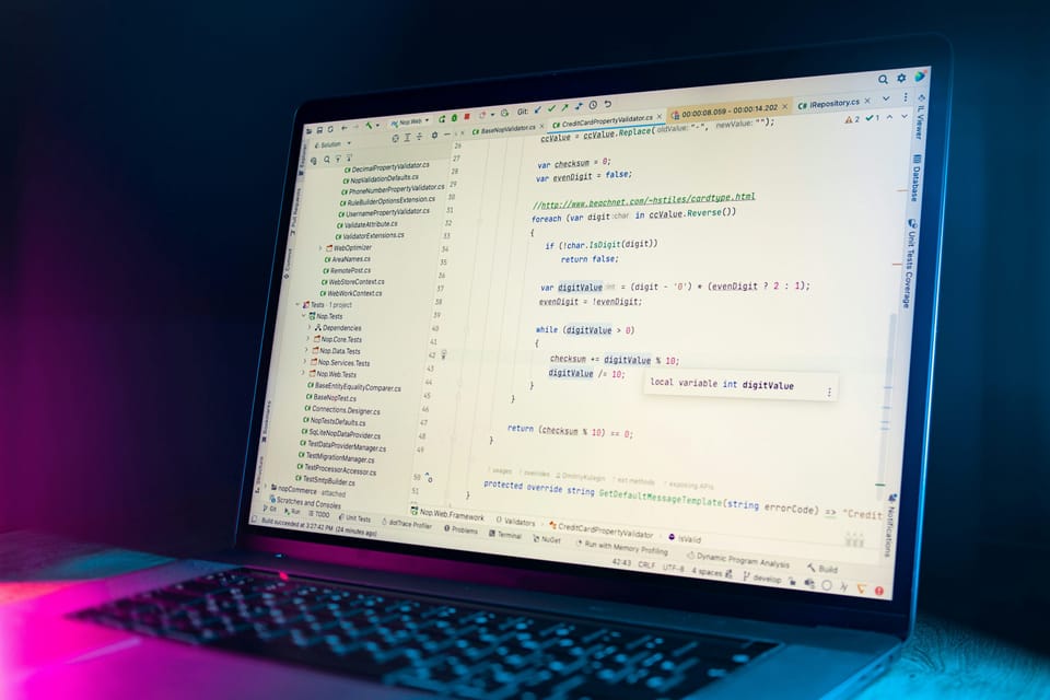 Laptop screen displaying lines of code