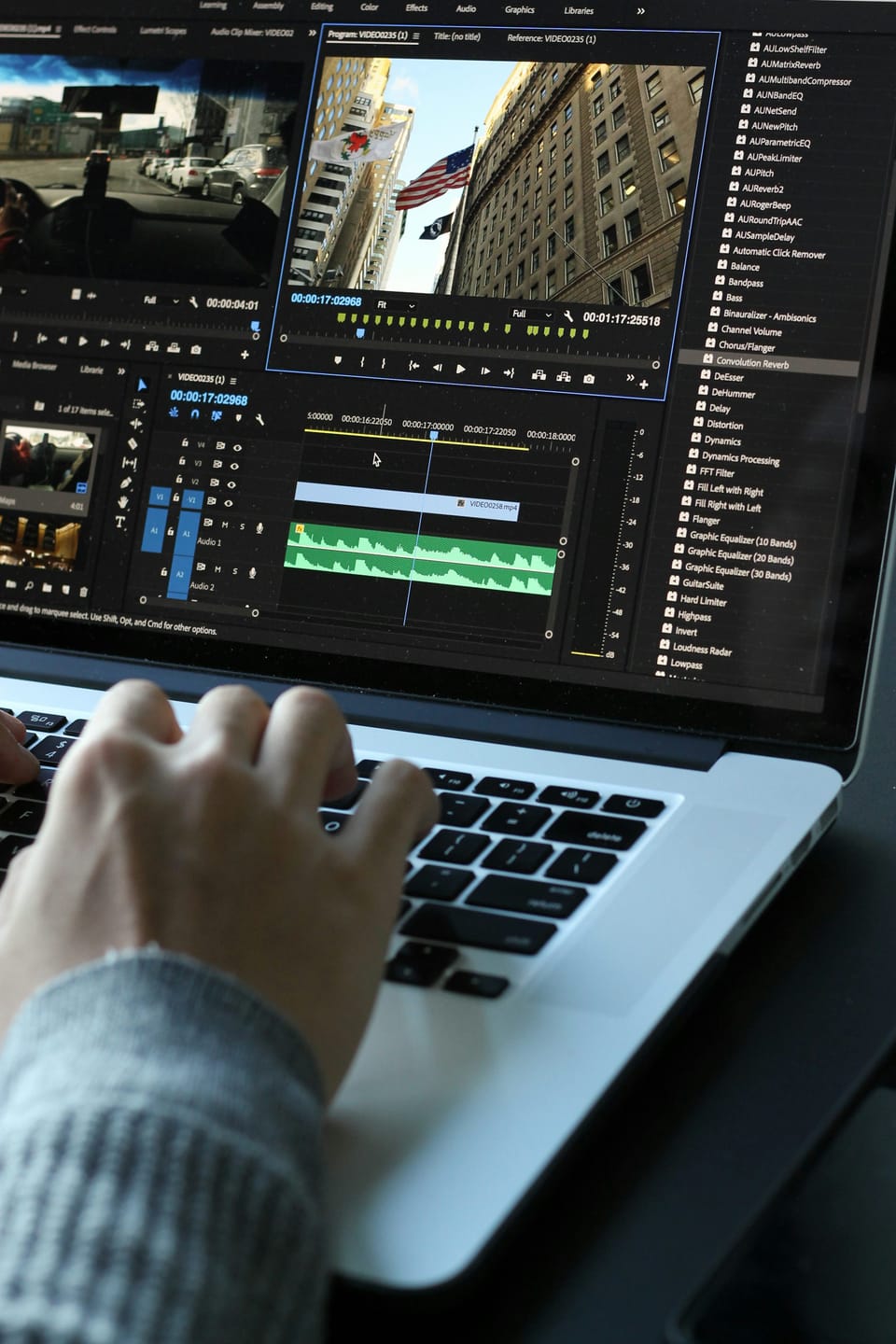 Person using a MacBook Pro